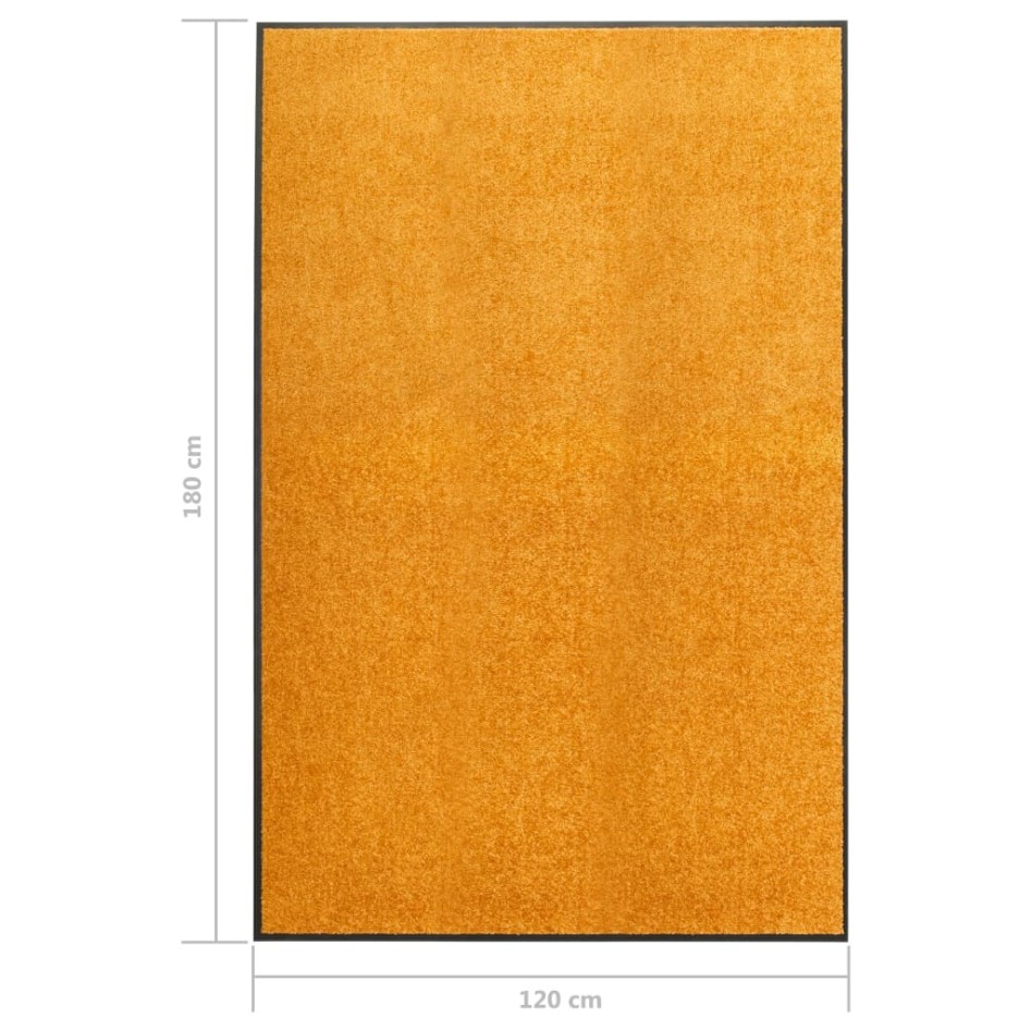 Felpudo lavable naranja 120x180