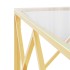 Mesa de centro acero inoxidable y vidrio 80x80x40