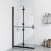 Mampara de ducha plegable vidrio ESG transparente 120x190 cm