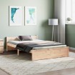Estructura de cama sin colchón madera maciza 120x200 cm