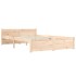 Estructura de cama sin colchón madera maciza 120x200