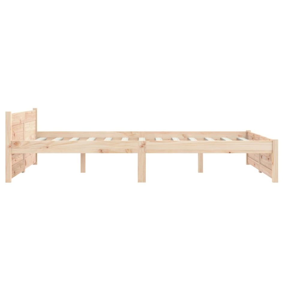 Estructura de cama sin colchón madera maciza 120x200