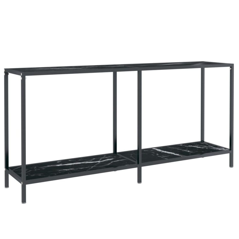 Mesa consola vidrio templado negro 160x35x75,5