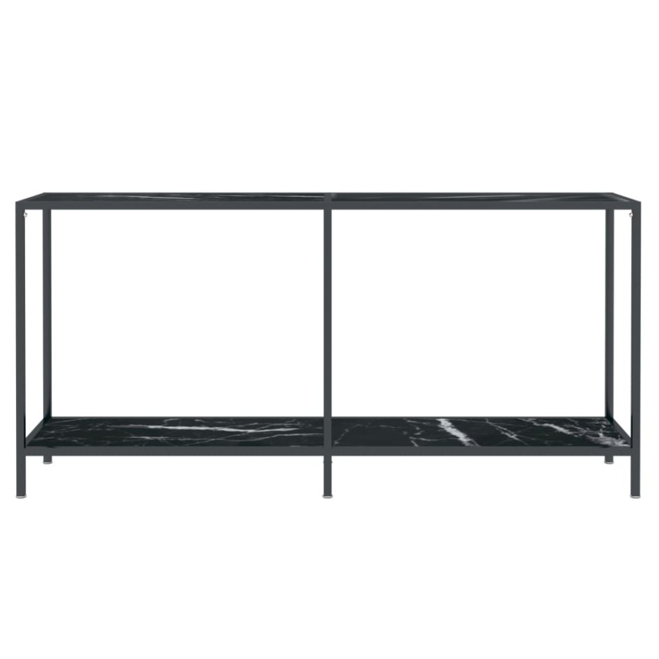 Mesa consola vidrio templado negro 160x35x75,5
