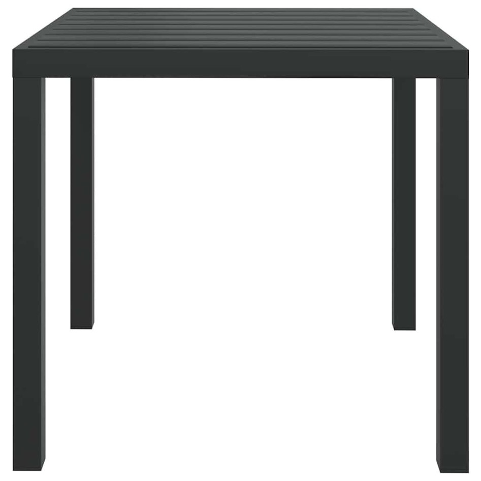 Mesa de jardín de aluminio y WPC negra 80x80x74