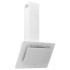 Campana extractora acero inoxidable vidrio templado blanco