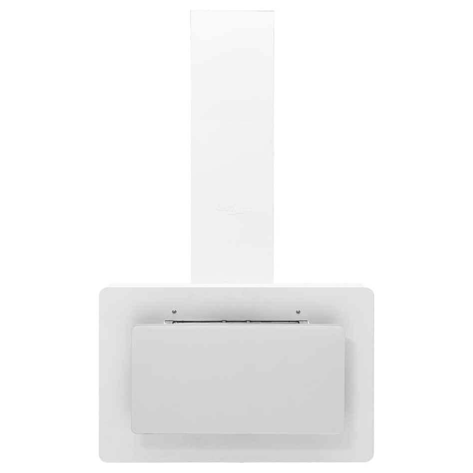 Campana extractora acero inoxidable vidrio templado blanco