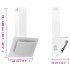Campana extractora acero inoxidable vidrio templado blanco
