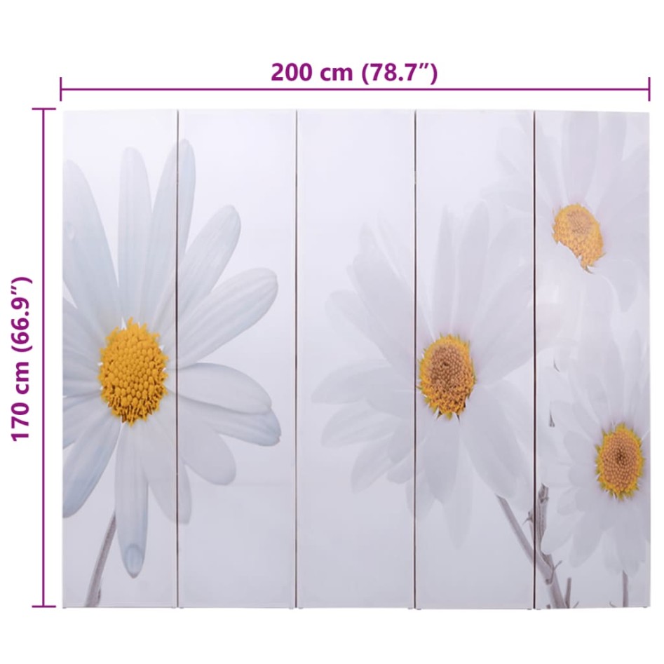 Biombo divisor plegable 200x170 cm