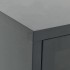 Mueble para TV acero y vidrio gris antracita 90x30x44