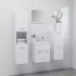 Juego de muebles de baño madera de ingeniería blanco
