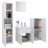 Juego de muebles de baño madera de ingeniería blanco