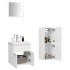 Juego de muebles de baño madera de ingeniería blanco