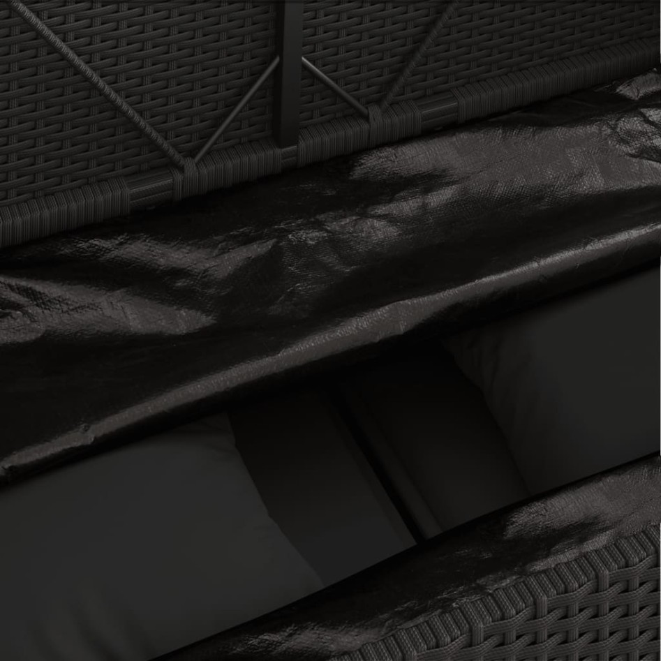 Banco de jardín con cojines ratán sintético