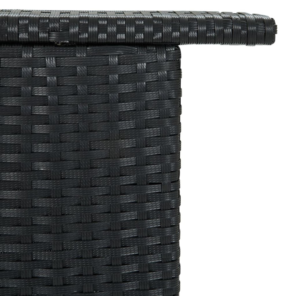 Mesa alta de jardín ratán sintético negro 120x55x110