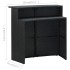 Mesa alta de jardín ratán sintético negro 120x55x110