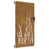 Puerta de jardín acero corten diseño hierba 85x200