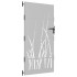 Puerta de jardín acero corten diseño hierba 85x200