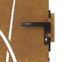 Puerta de jardín acero corten diseño hierba 85x200