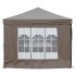 Carpa para fiestas plegable con paredes gris taupé 3x6