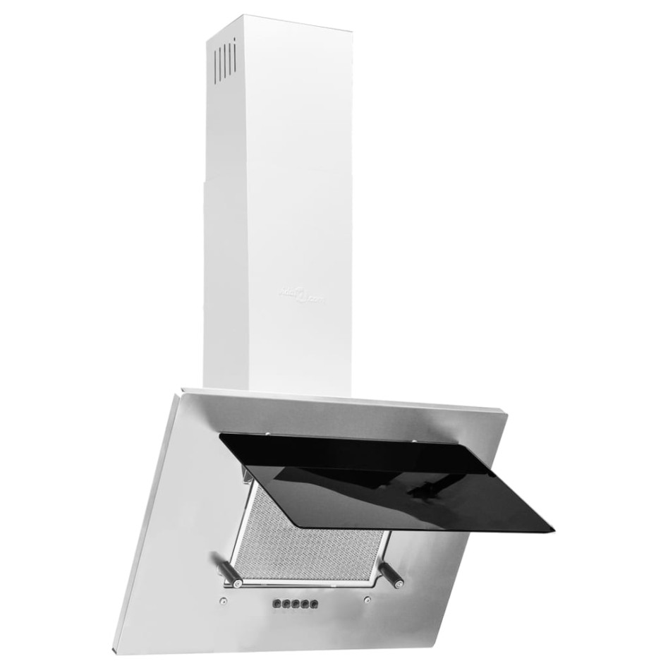 Campana extractora acero inox y vidrio templado plateado 60