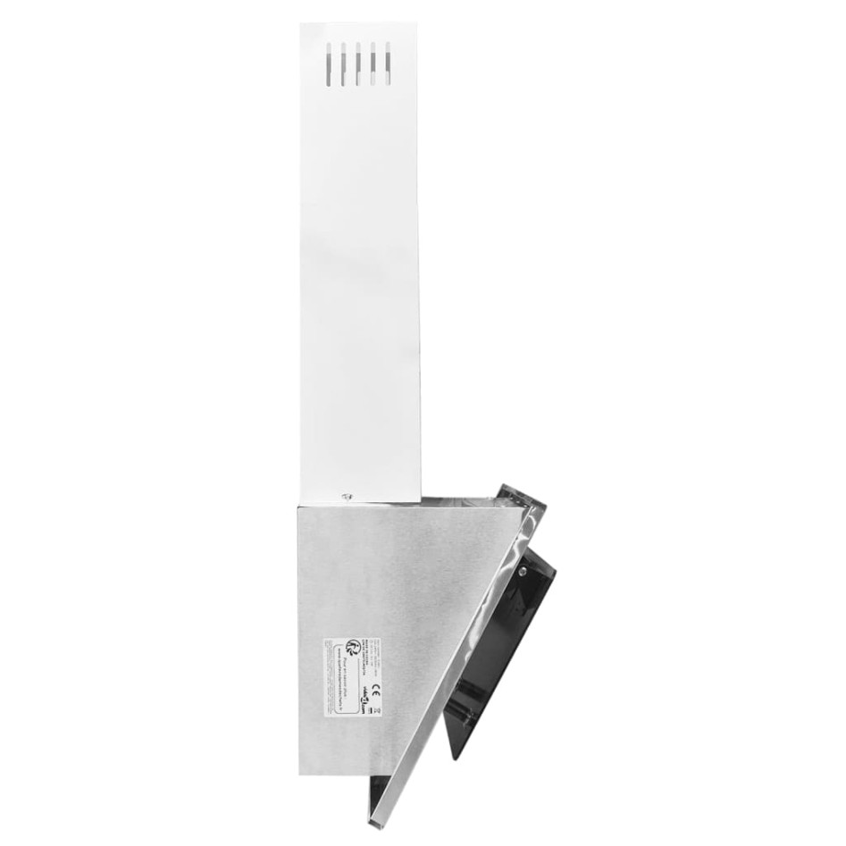 Campana extractora acero inox y vidrio templado plateado 60