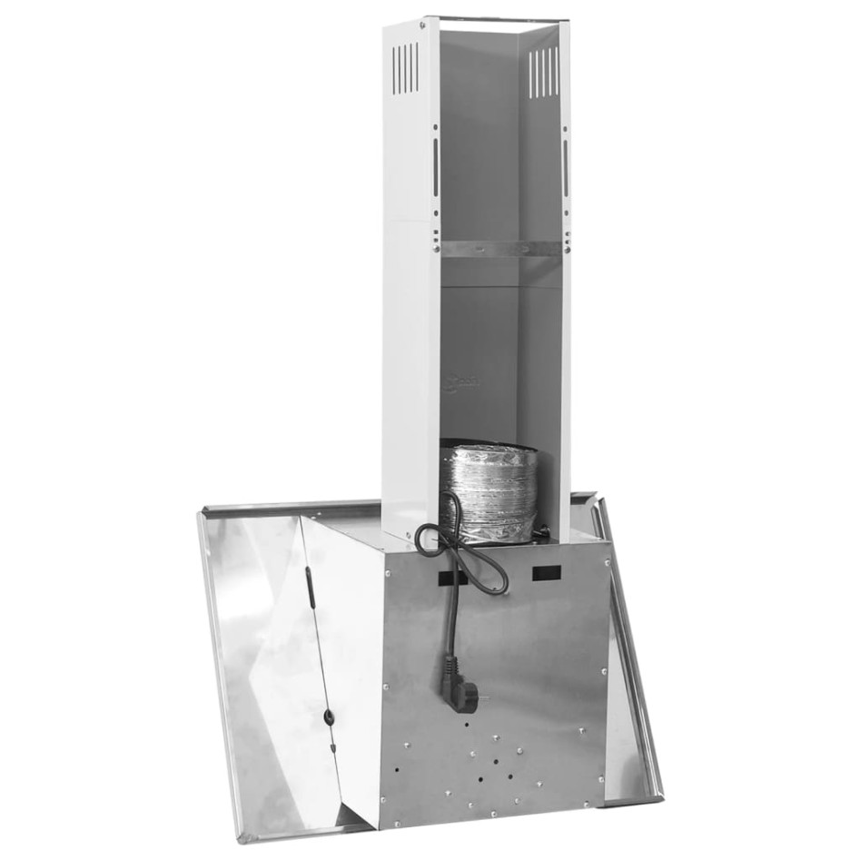 Campana extractora acero inox y vidrio templado plateado 60