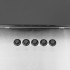 Campana extractora acero inox y vidrio templado plateado 60