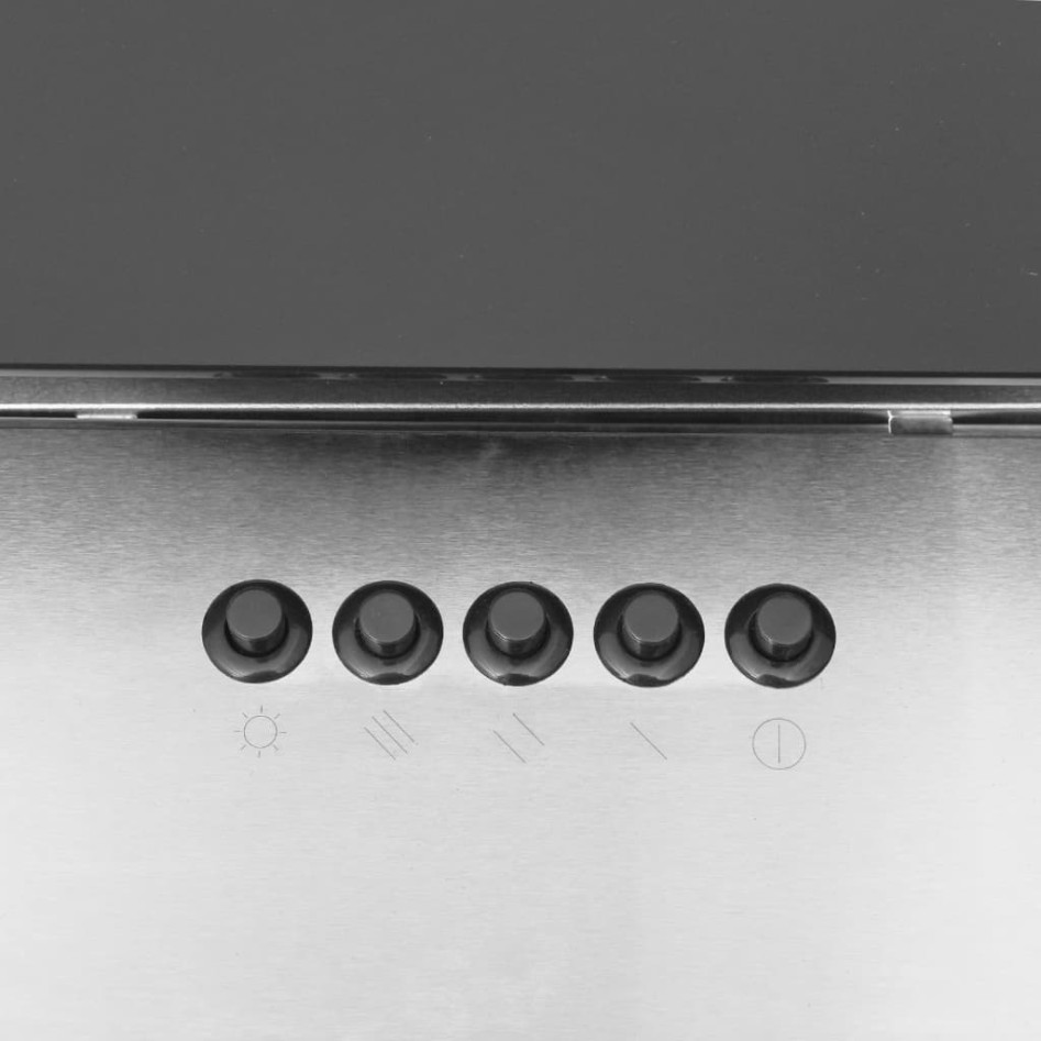 Campana extractora acero inox y vidrio templado plateado 60