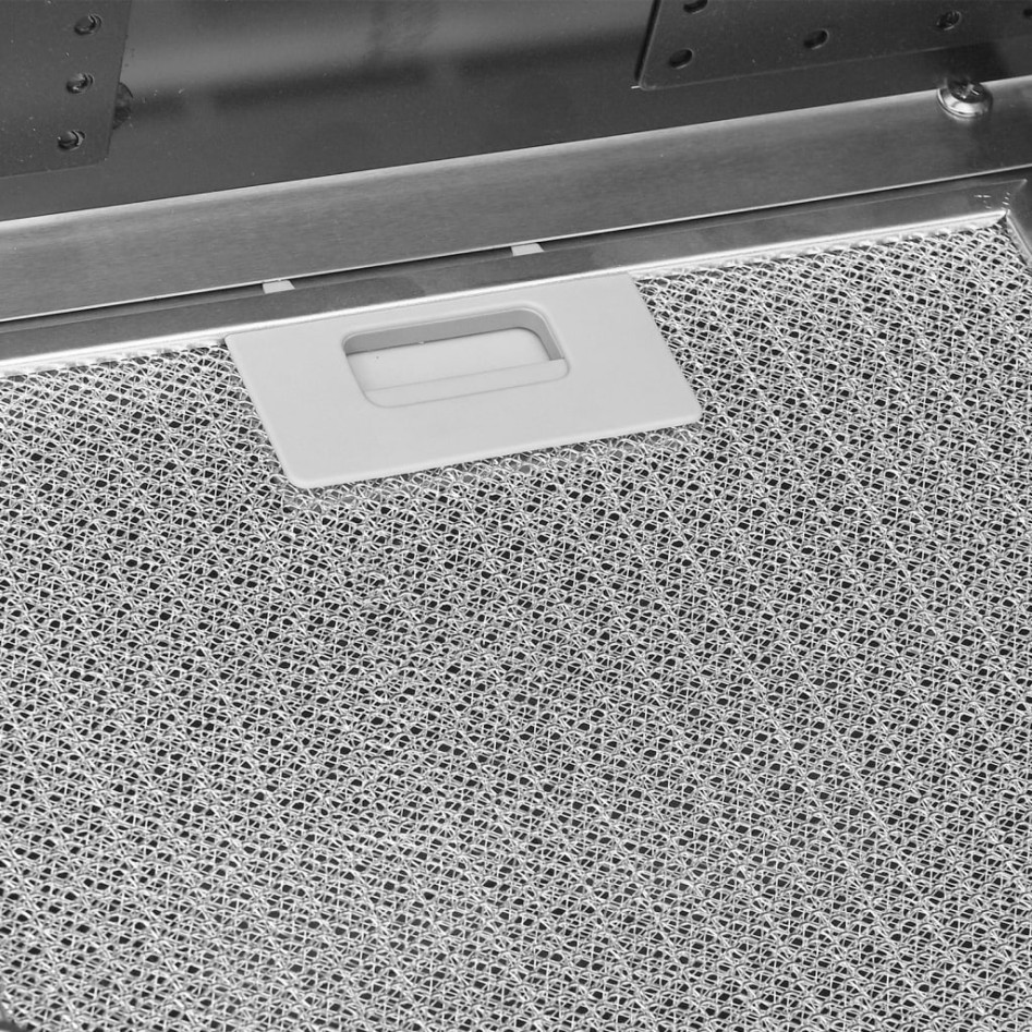 Campana extractora acero inox y vidrio templado plateado 60