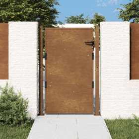 Puerta de jardín acero corten 105x130