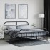 Estructura cama sin colchón con estribo metal negro 180x200