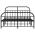 Estructura cama sin colchón con estribo metal negro 180x200