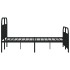Estructura cama sin colchón con estribo metal negro 180x200
