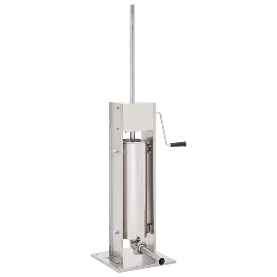 Embutidora manual de acero inoxidable plateado 7