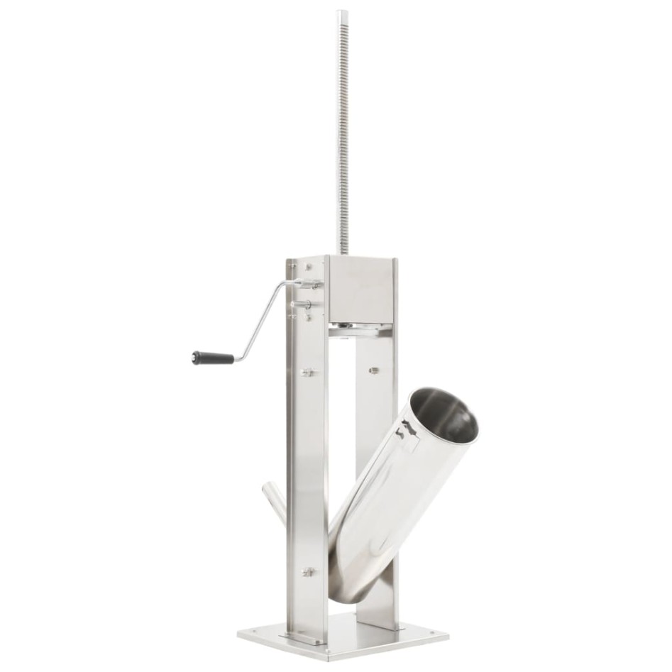 Embutidora manual de acero inoxidable plateado 7