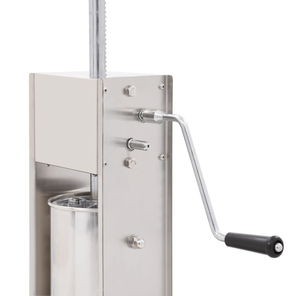 Embutidora manual de acero inoxidable plateado 7