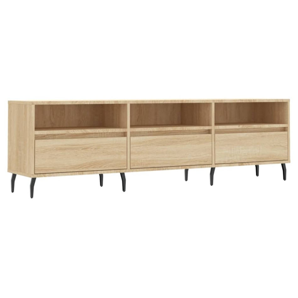 Mueble de TV madera contrachapada roble Sonoma 150x30x44,5