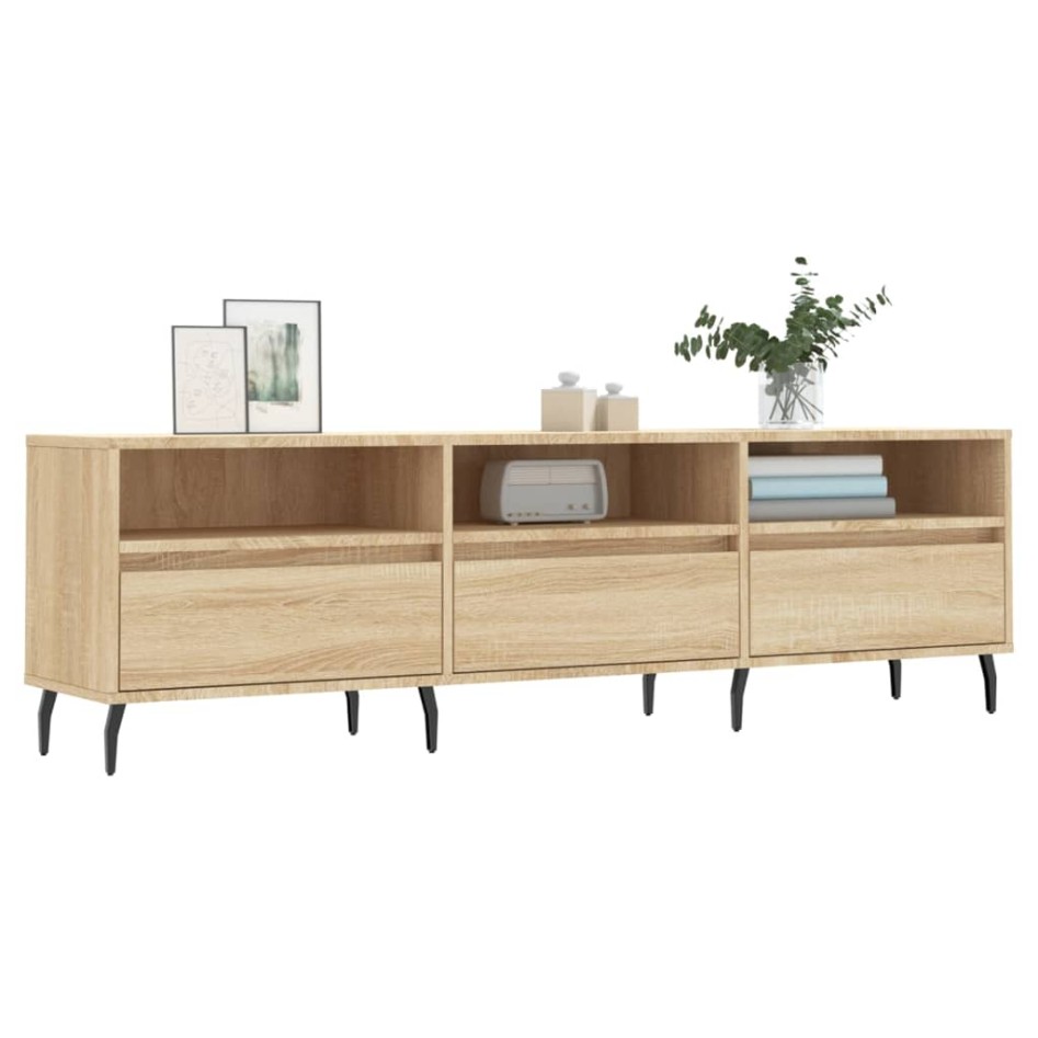 Mueble de TV madera contrachapada roble Sonoma 150x30x44,5