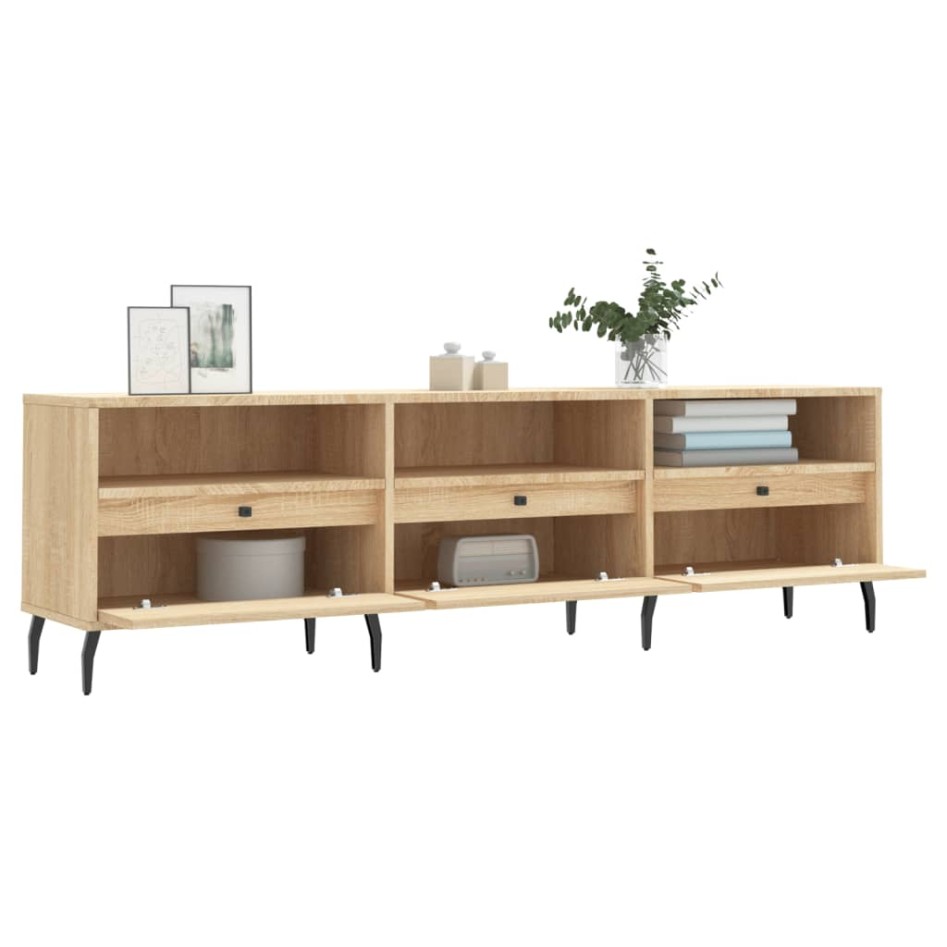 Mueble de TV madera contrachapada roble Sonoma 150x30x44,5