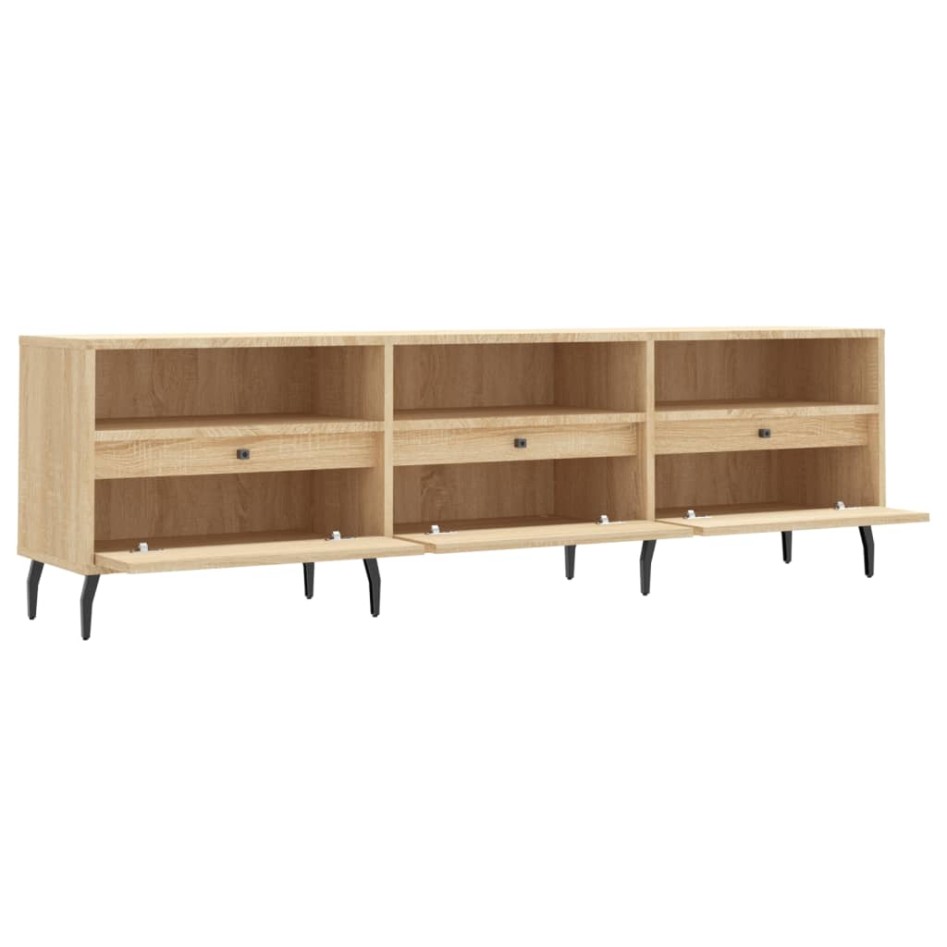 Mueble de TV madera contrachapada roble Sonoma 150x30x44,5