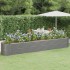 Jardinera arriate acero recubrimiento polvo gris 440x80x68