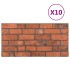 Paneles de pared 3D diseño de ladrillo 10 uds EPS