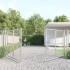 Puerta de malla de jardín acero galvanizado plateado