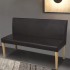 Banco de cuero sintético 139,5 cm marrón
