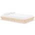 Estructura de cama doble pequeña sin colchón madera