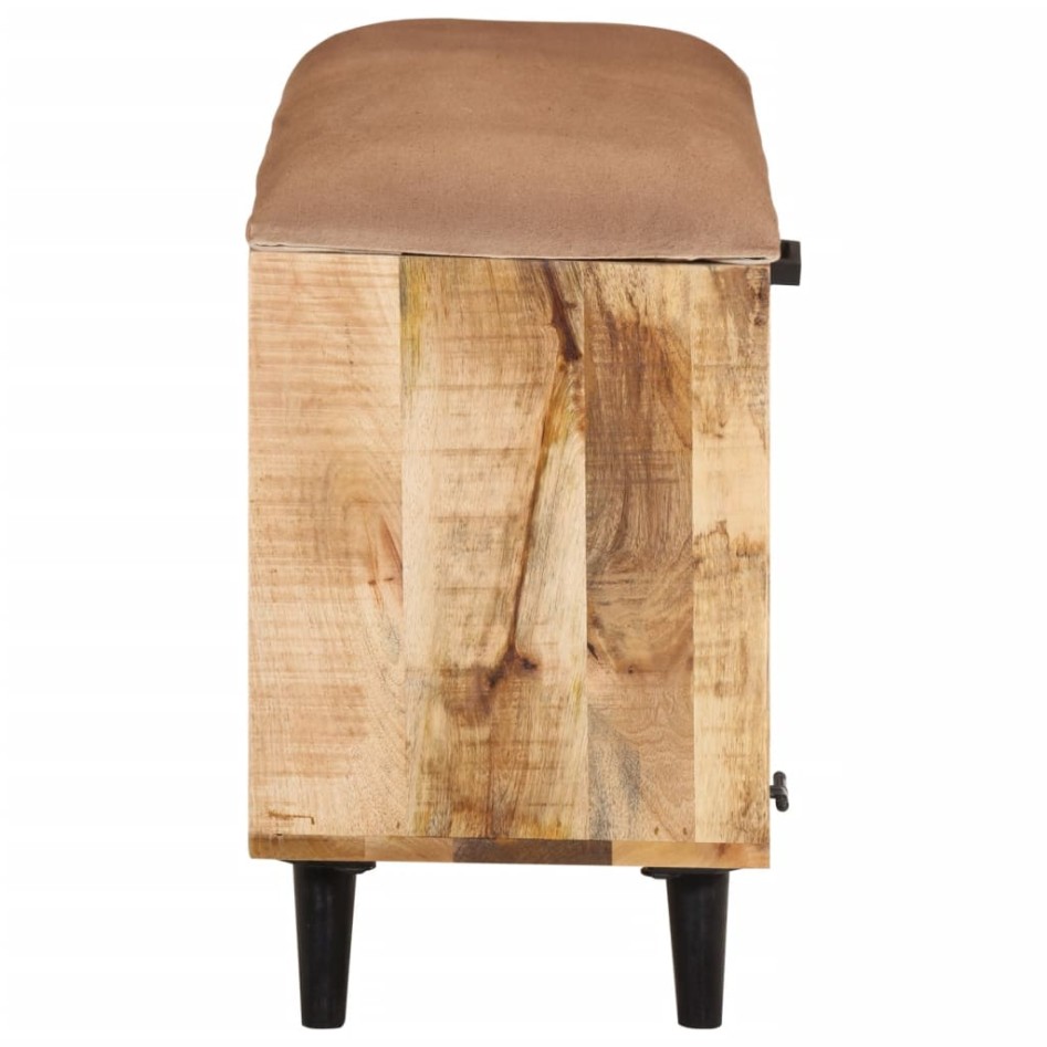Banco zapatero madera maciza de mango 80x30x45