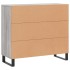 Aparador de madera de ingeniería gris Sonoma 90x34x80