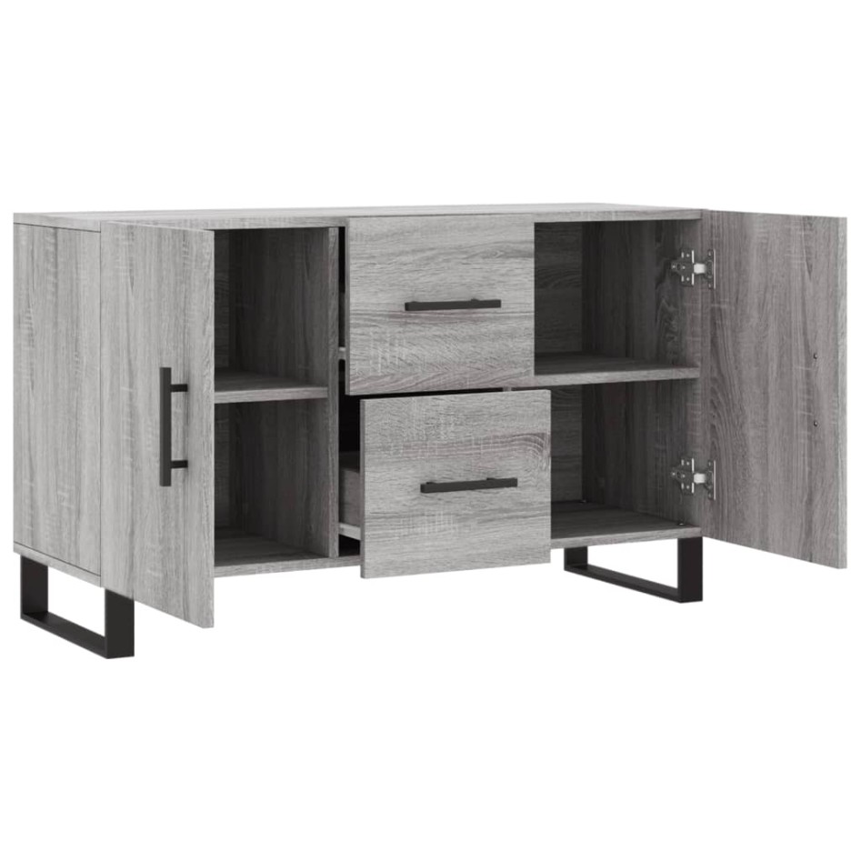 Aparador de madera de ingeniería gris Sonoma 100x36x60