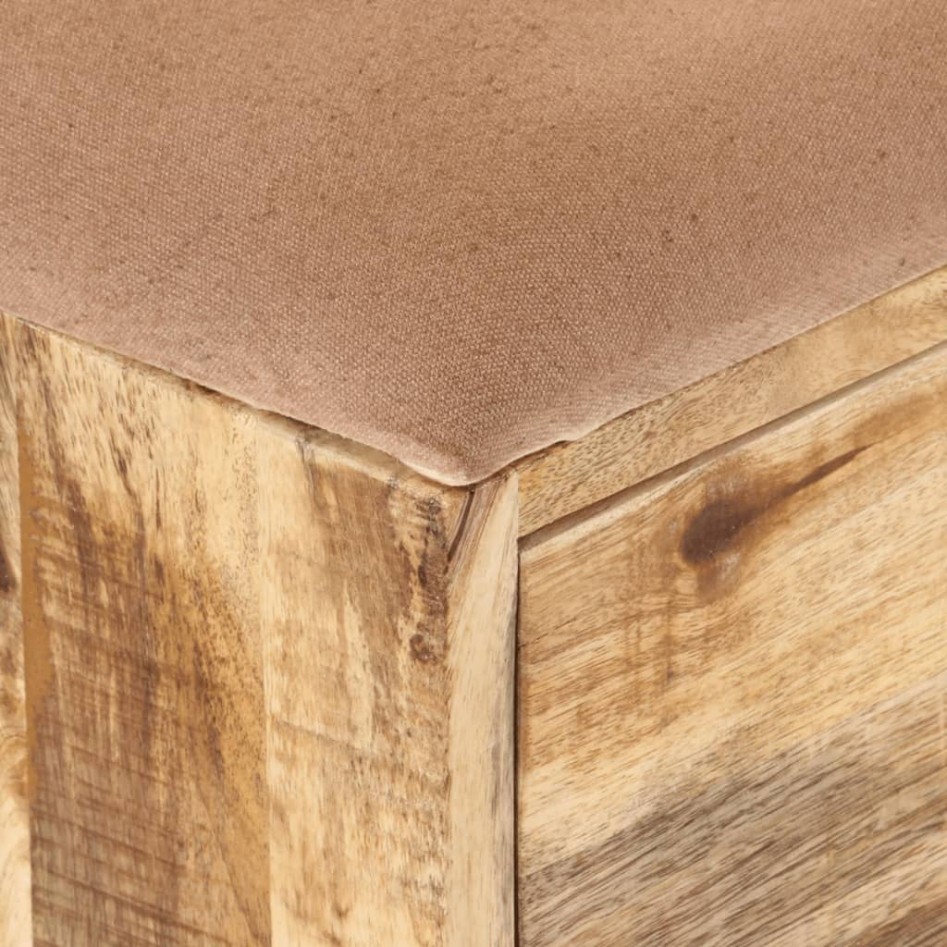 Banco zapatero madera maciza de mango 80x30x45